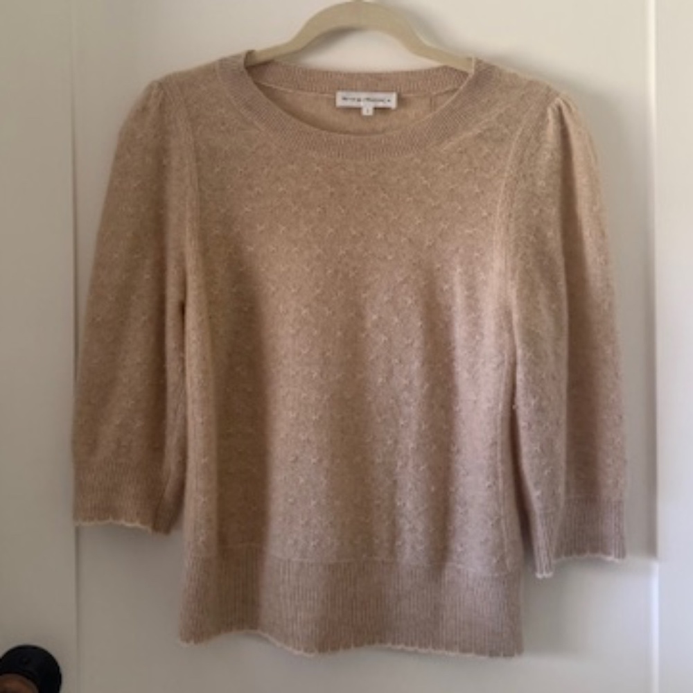 White + Warren Cashmere Short Sleeve Sweater